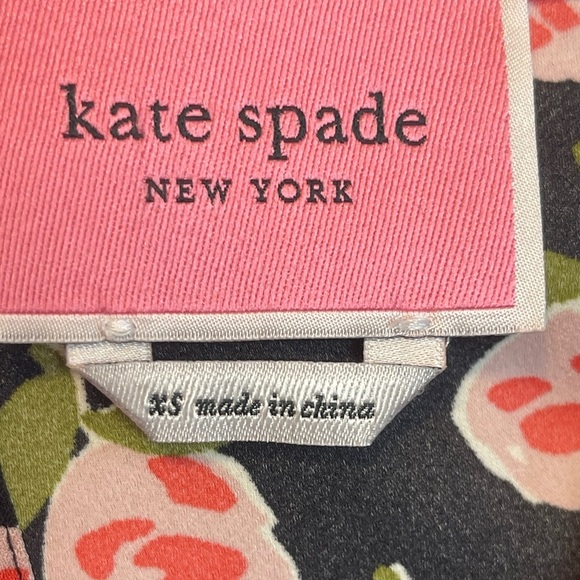 Kate Spade Waverly Ditsy Roses Smocked Mindi-dress In Black - Picture 9 of 9